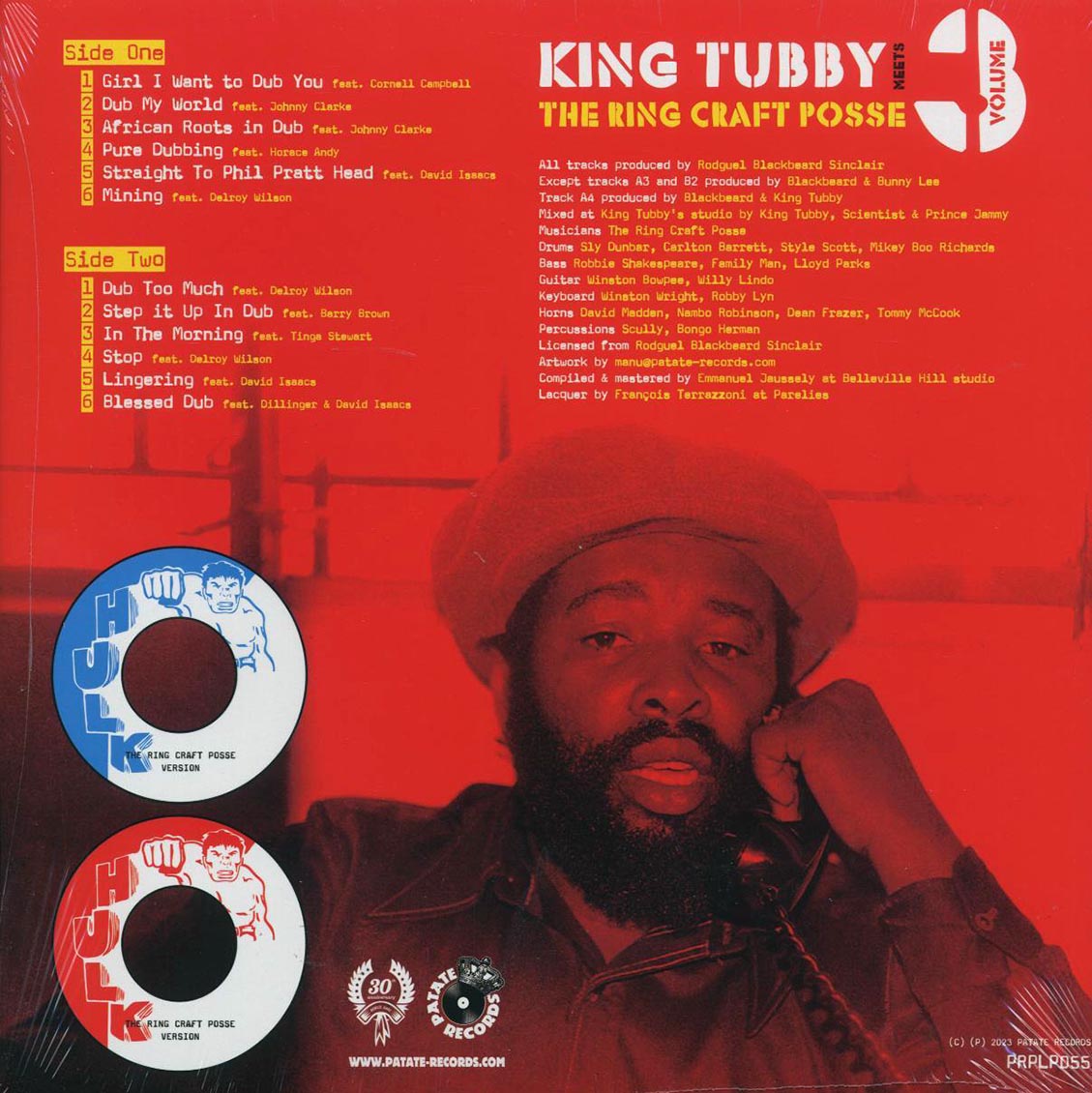 King Tubby, Ring Craft Posse - Dub Too Much: King Tubby Meets The Ring Craft Posse Volume 3 vinyl LP back cover