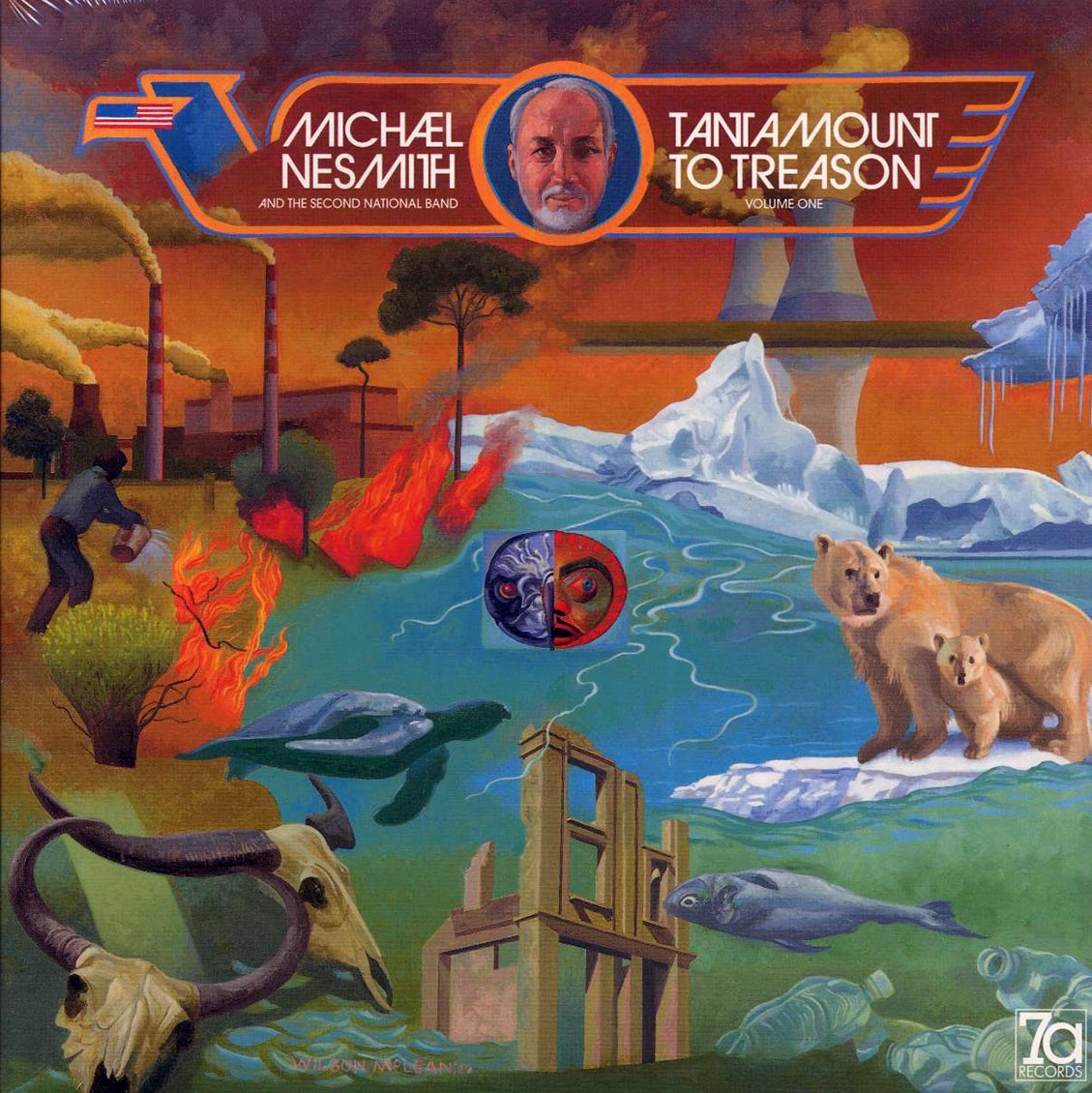 Michael Nesmith & The Second National Band - Tantamount To Treason Volume One (+4 bonus tracks) (180g) (blue/white splatter vinyl) (deluxe edition) vinyl LP front cover