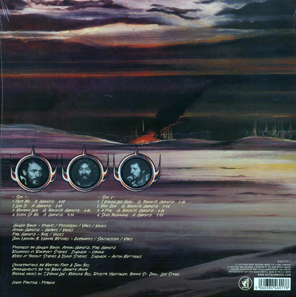Baker Gurvitz Army - Baker Gurvitz Army (180g) vinyl LP back cover