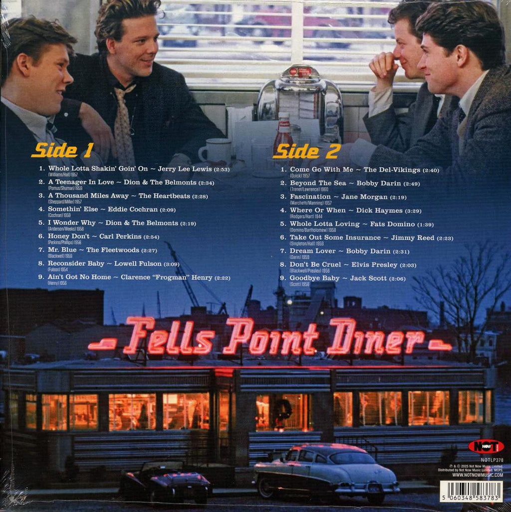Jerry Lee Lewis, Dion & The Belmonts, Carl Perkins, Lowell Fulson, Etc. - Diner: Music As Featured In The Original Motion Picture (180g) (pink vinyl) vinyl LP back cover