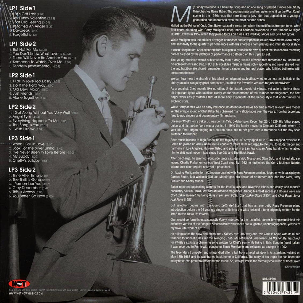 Chet Baker - Platinum Jazz (32 tracks) (3xLP) (silver vinyl) vinyl LP back cover