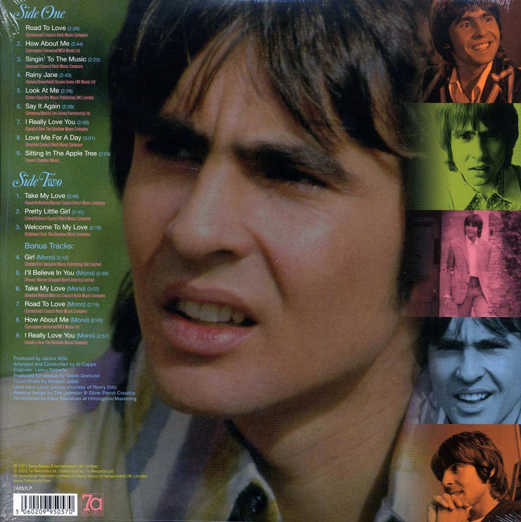 Davy Jones - Davy Jones (+6 bonus tracks) (green vinyl) vinyl LP back cover