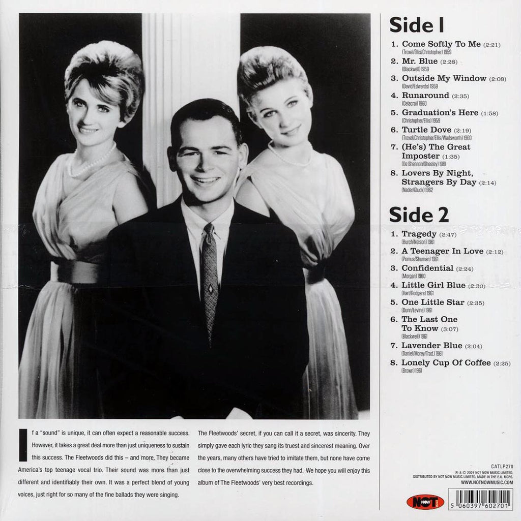 The Fleetwoods - The Very Best Of The Fleetwoods (180g) vinyl LP back cover