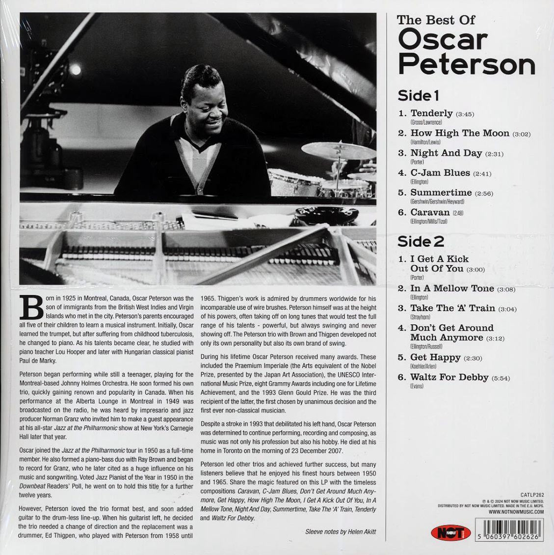 Oscar Peterson - The Best Of Oscar Peterson (180g) vinyl LP back cover