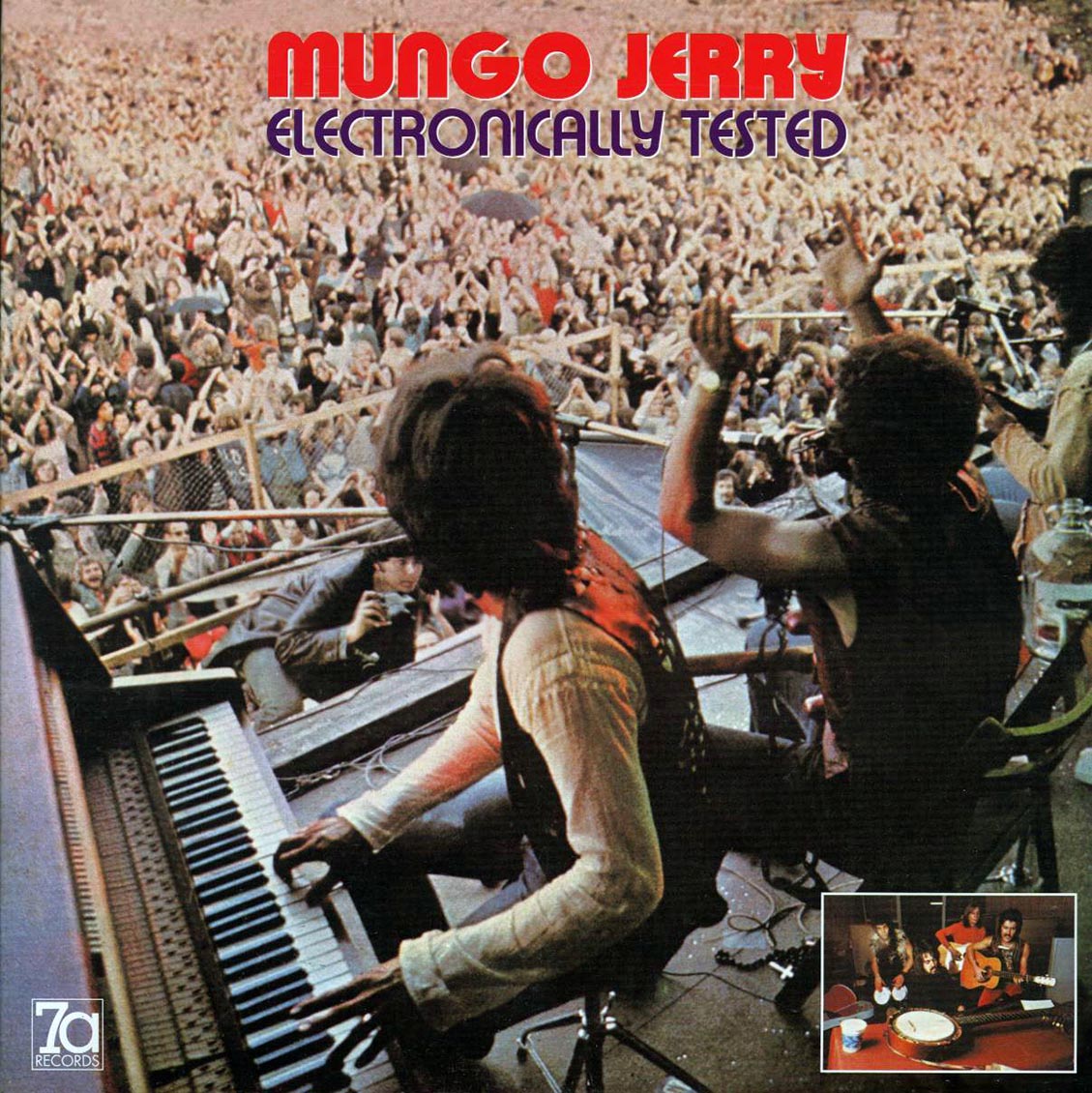 Mungo Jerry - Electronically Tested (+4 bonus tracks) (red vinyl) (deluxe edition) (remastered) vinyl LP front cover