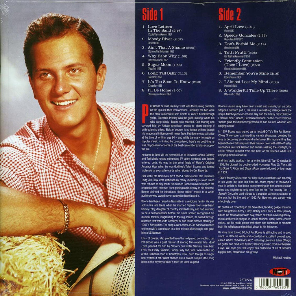 Pat Boone - The Very Best Of Pat Boone (180g) vinyl LP back cover