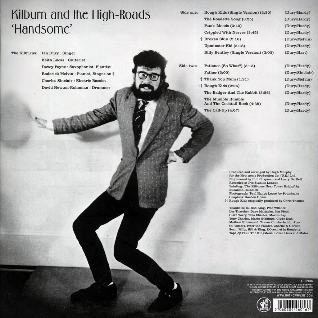 Kilburn And The High-Roads - Handsome (180g) (turquoise vinyl) vinyl LP back cover