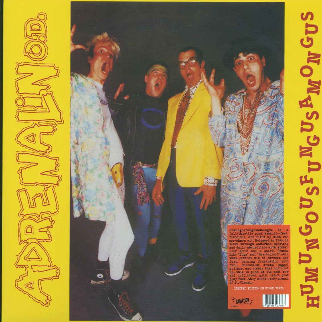 Adrenalin OD - Humungousfungusamongus (ltd. ed.) (red vinyl) vinyl LP front cover