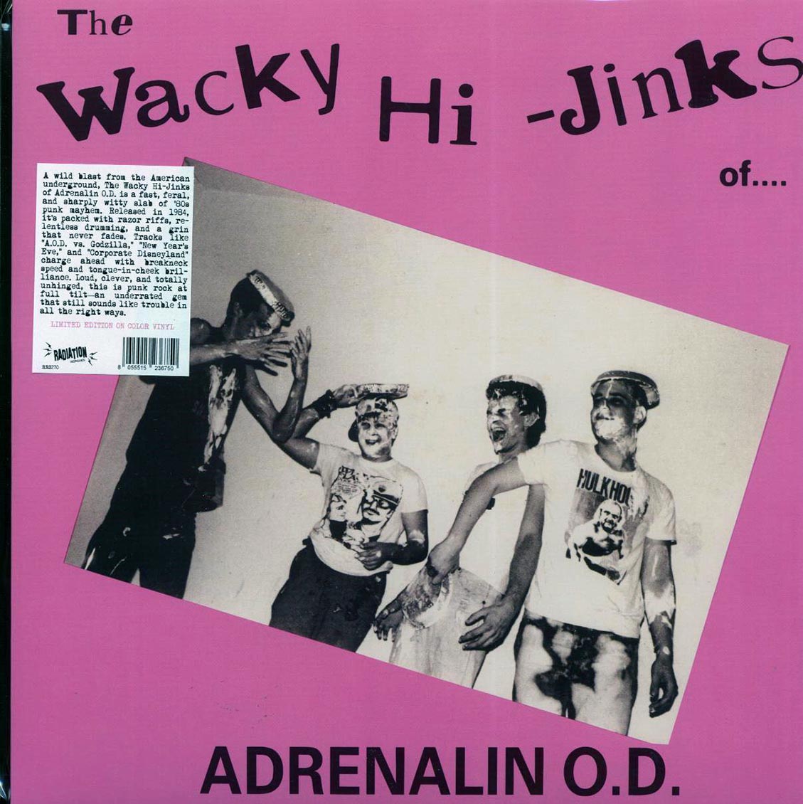 Adrenalin OD - The Wacky Hi-Jinks Of Adrenalin OD (ltd. ed.) (pink vinyl) vinyl LP front cover
