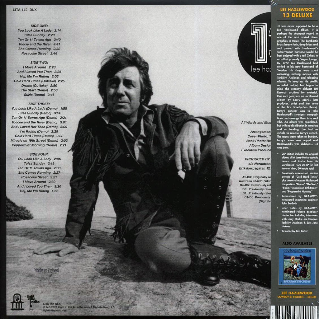 Lee Hazlewood - 13 (30 tracks) (2xLP) (deluxe edition) vinyl LP back cover