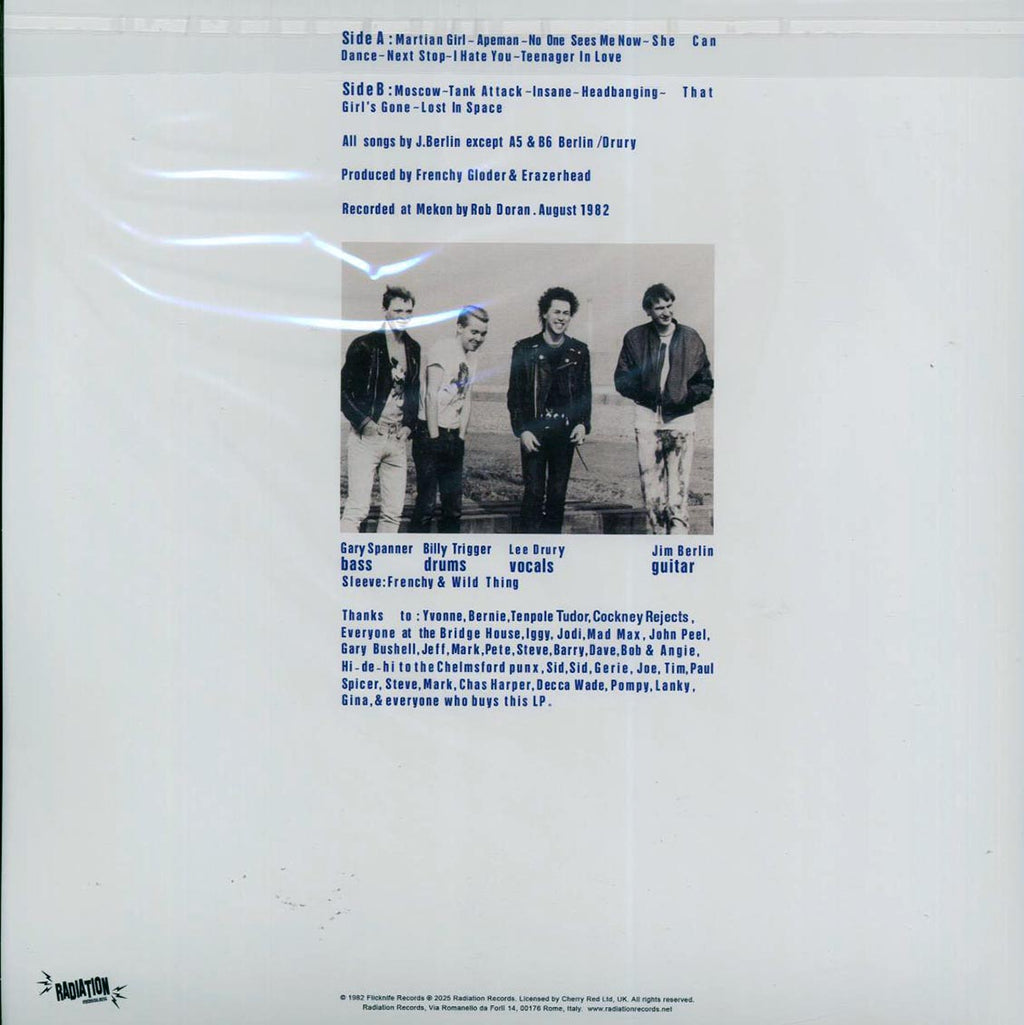 Erazerhead - The Rumble Of The East (RSD 2025) (blue vinyl) vinyl LP back cover