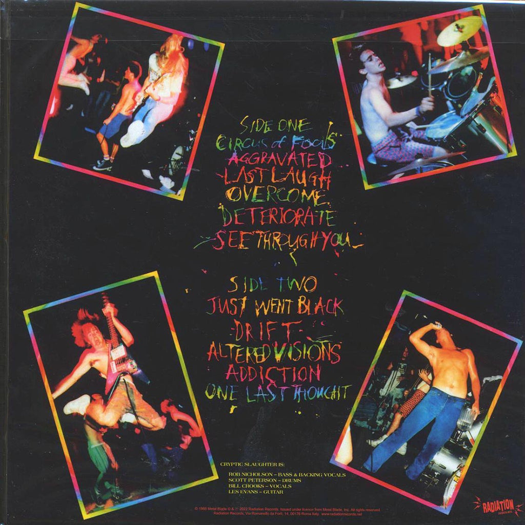 Cryptic Slaughter - Stream Of Consciousness (ltd. ed.) vinyl LP back cover