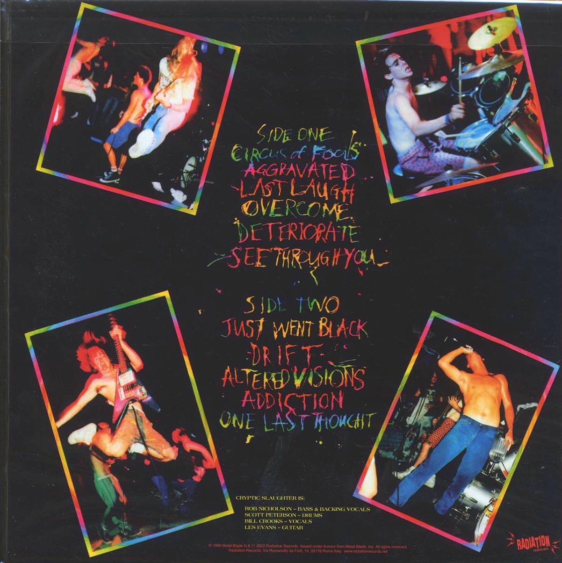 Cryptic Slaughter - Stream Of Consciousness (ltd. ed.) vinyl LP back cover
