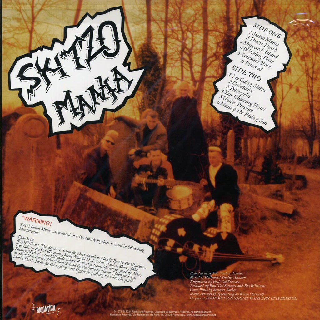 Skitzo - Skitzo Mania vinyl LP back cover