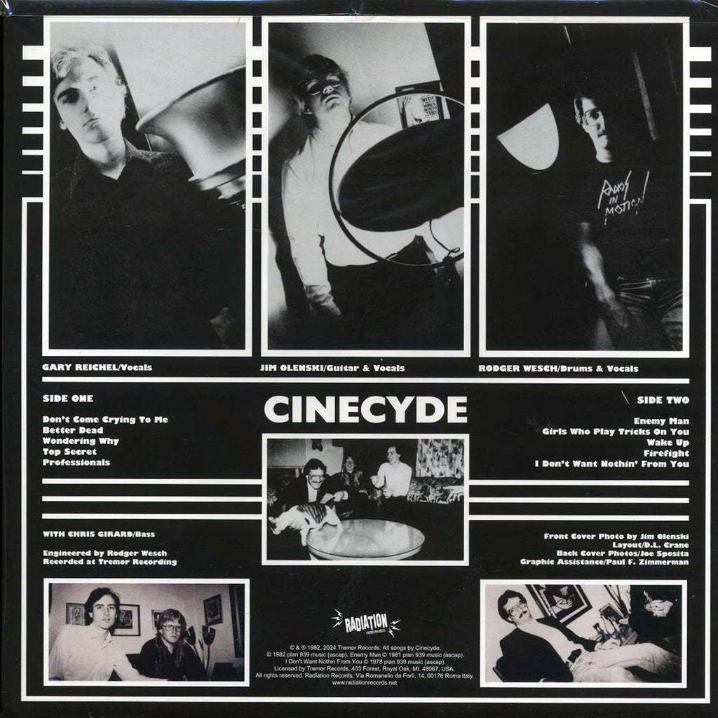 Cinecyde - I Left My Heart In Detroit City vinyl LP back cover