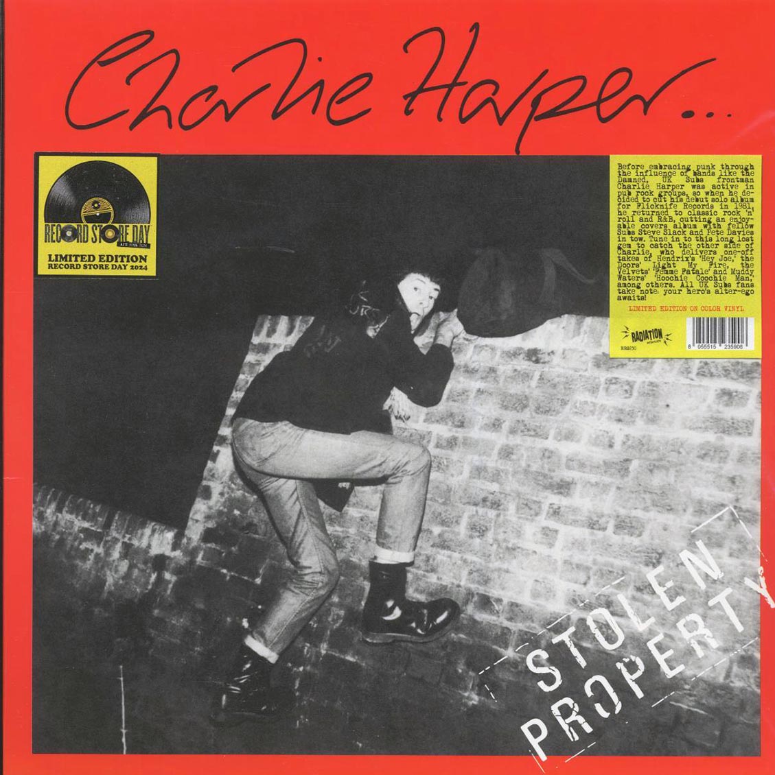 Charlie Harper - Stolen Property (ltd. ed.) (red vinyl) vinyl LP front cover