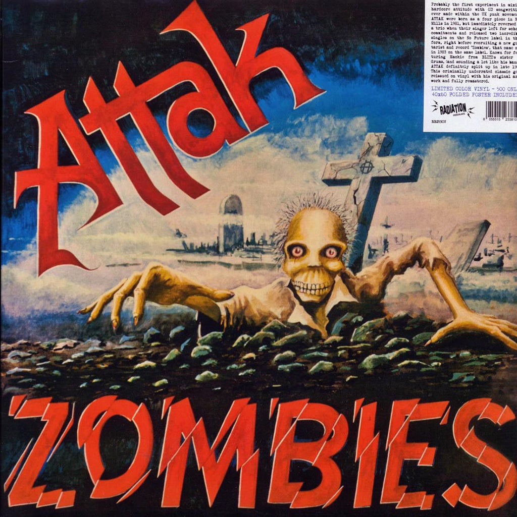 Attak - Zombies (ltd. 500 copies made) (green vinyl) vinyl LP front cover