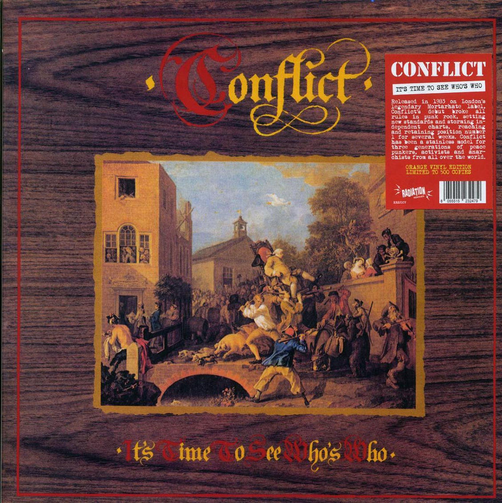 Conflict - It's Time To See Who's Who (ltd. 500 copies made) (orange vinyl) vinyl LP front cover