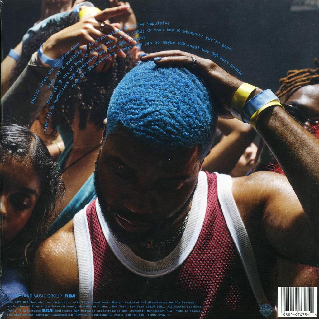Khalid - After The Sun Goes Down (2xLP) (turquoise vinyl) vinyl LP back cover