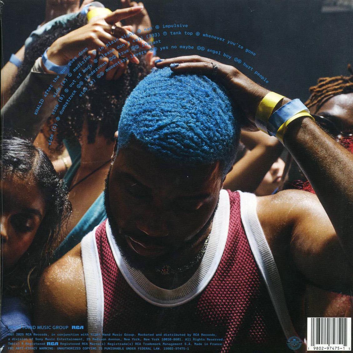Khalid - After The Sun Goes Down (2xLP) (turquoise vinyl) vinyl LP back cover