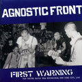 Agnostic Front - First Warning: The United Blood Era Recordings, New York City, 1983 (ltd. ed.) (blue vinyl) vinyl LP front cover