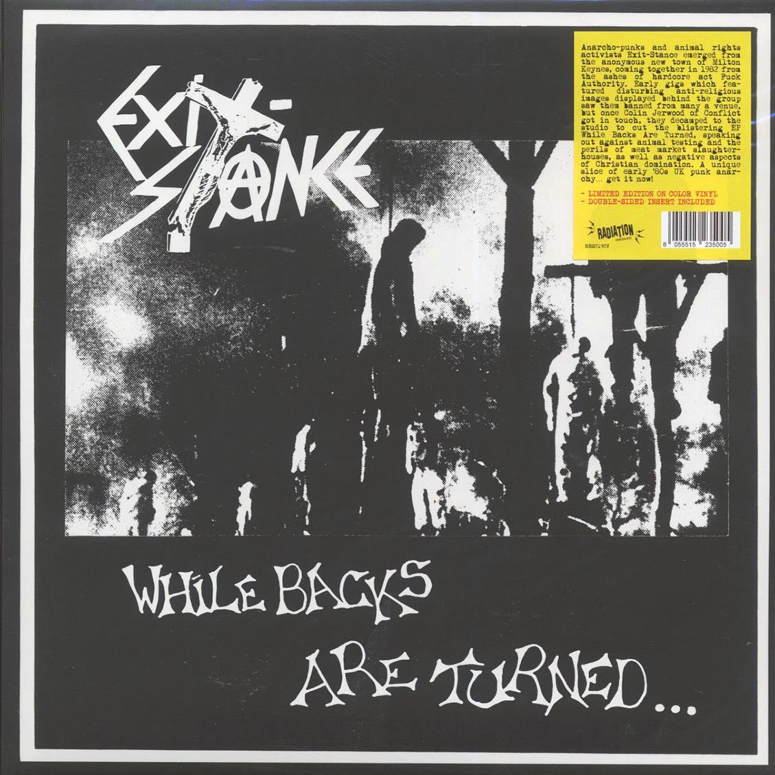 Exit-Stance - While Backs Are Turned  (white vinyl) vinyl LP front cover