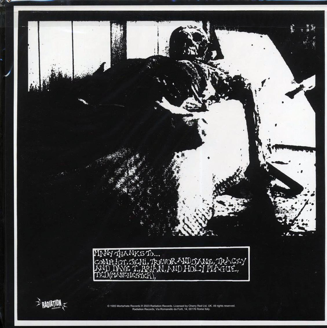 Exit-Stance - While Backs Are Turned  (white vinyl) vinyl LP back cover