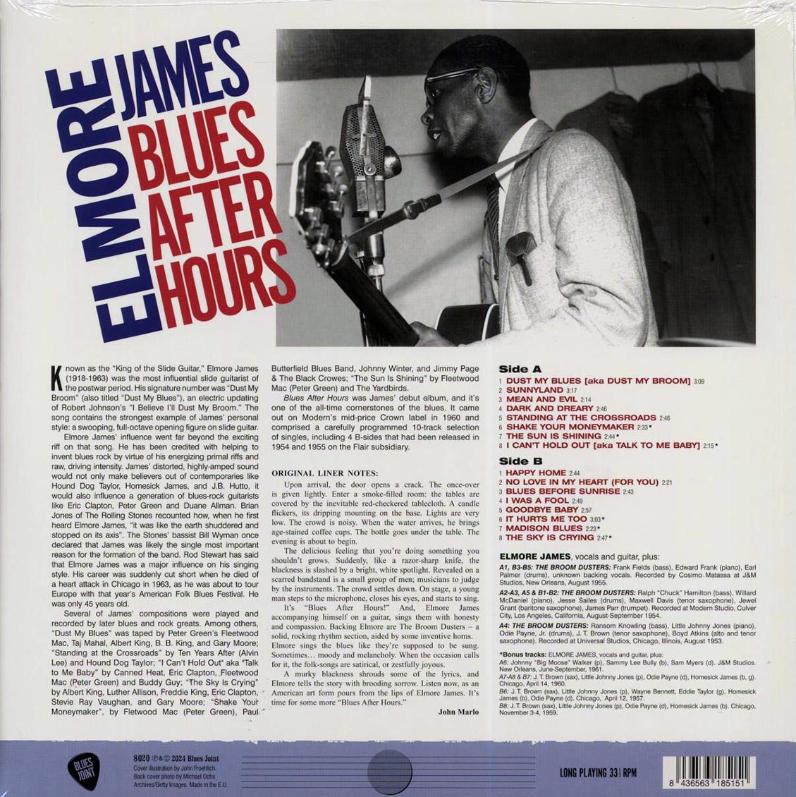 Elmore James - Blues After Hours (+6 bonus tracks) (180g) vinyl LP back cover