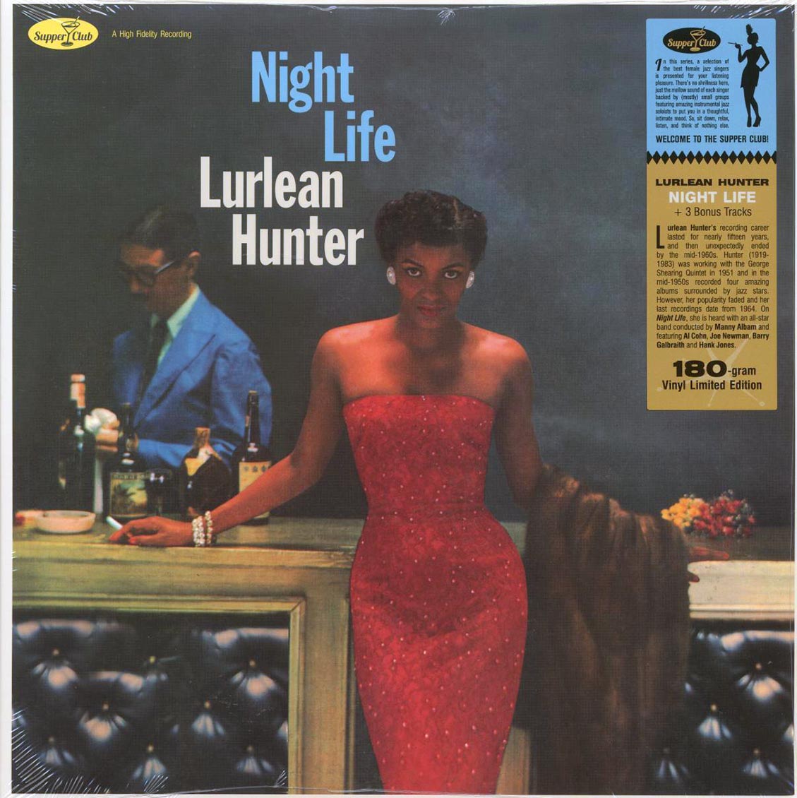 Lurlean Hunter - Night Life (+3 bonus tracks) (ltd. ed.) (180g) vinyl LP front cover