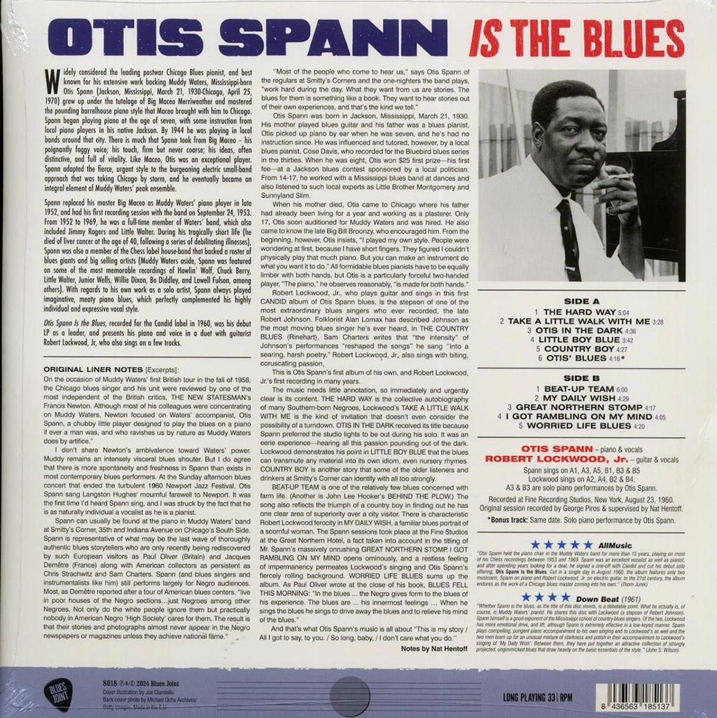 Otis Spann - Otis Spann Is The Blues (+bonus track) (180g) vinyl LP back cover