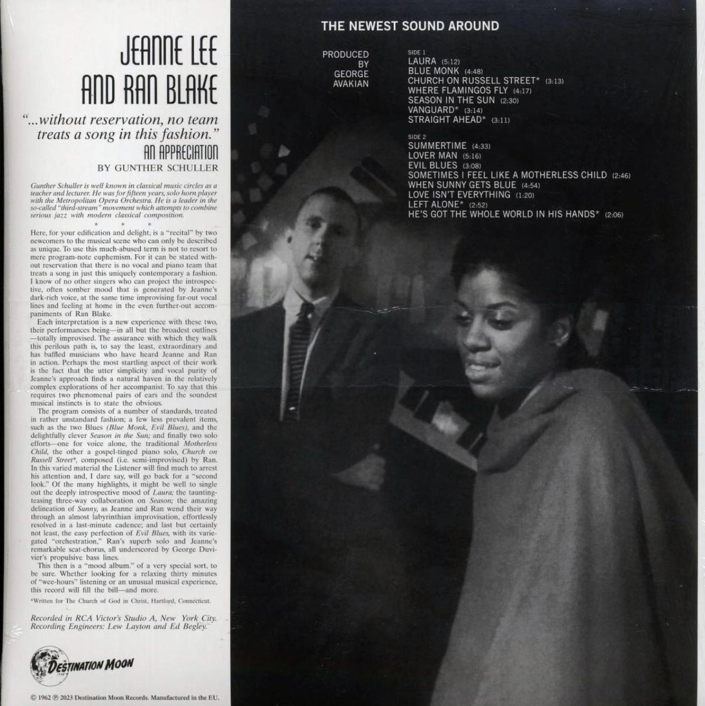 Jeanne Lee, Ran Blake - The Newest Sound Around (ltd. 500 copies made) (clear vinyl) vinyl LP back cover