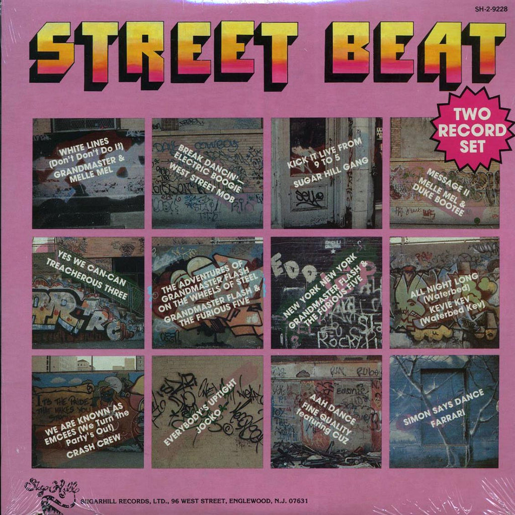 Grandmaster Flash, Treacherous Three, Jocko, Melle Mel, Sugarhill Gang, Kevie Kev, Etc. - Street Beat (1984 ORIGINAL PRESS) (orig. press) (2xLP) (marked/ltd stock) vinyl LP front cover