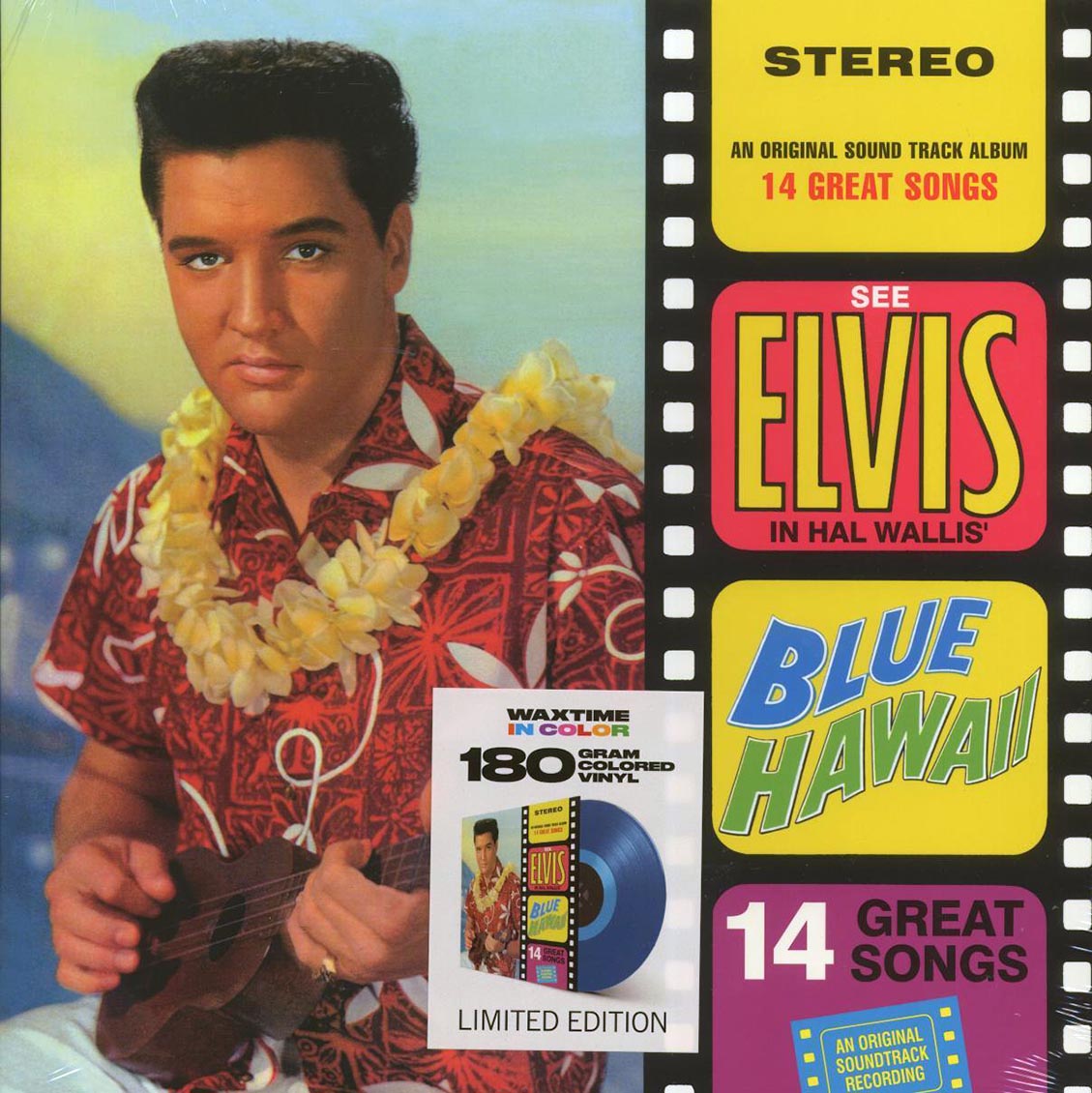 Elvis Presley - Blue Hawaii (+bonus track) (180g) (blue vinyl) vinyl LP front cover