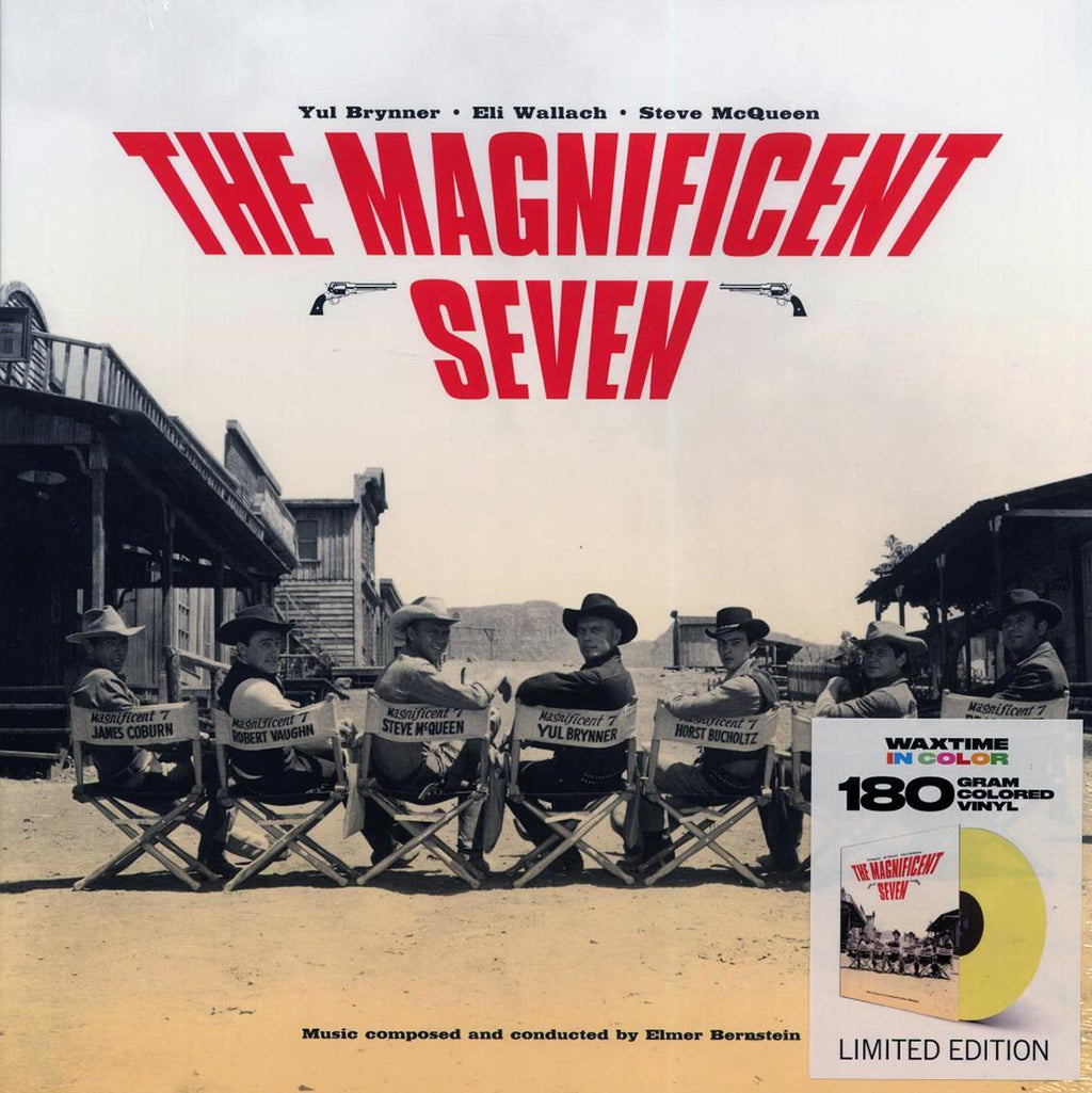 Elmer Bernstein - The Magnificent Seven (180g) (yellow vinyl) vinyl LP front cover