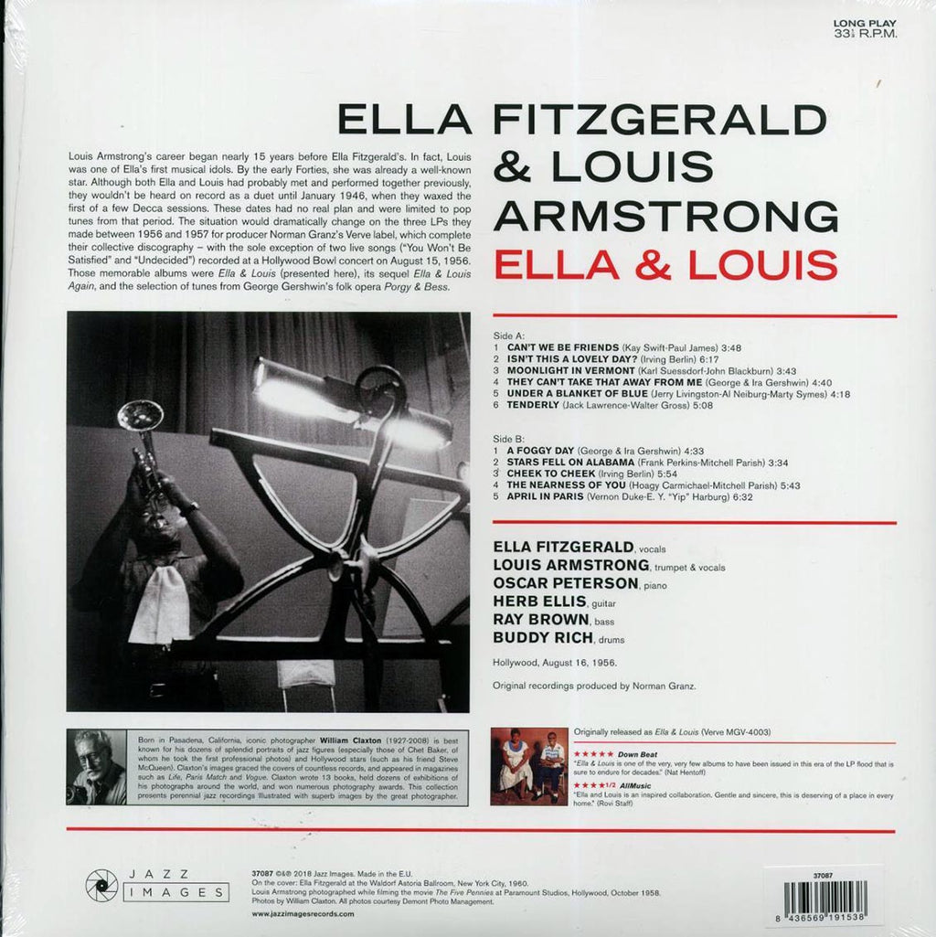 Ella Fitzgerald, Louis Armstrong - Ella & Louis (mono) (ltd. ed.) (180g) vinyl LP back cover