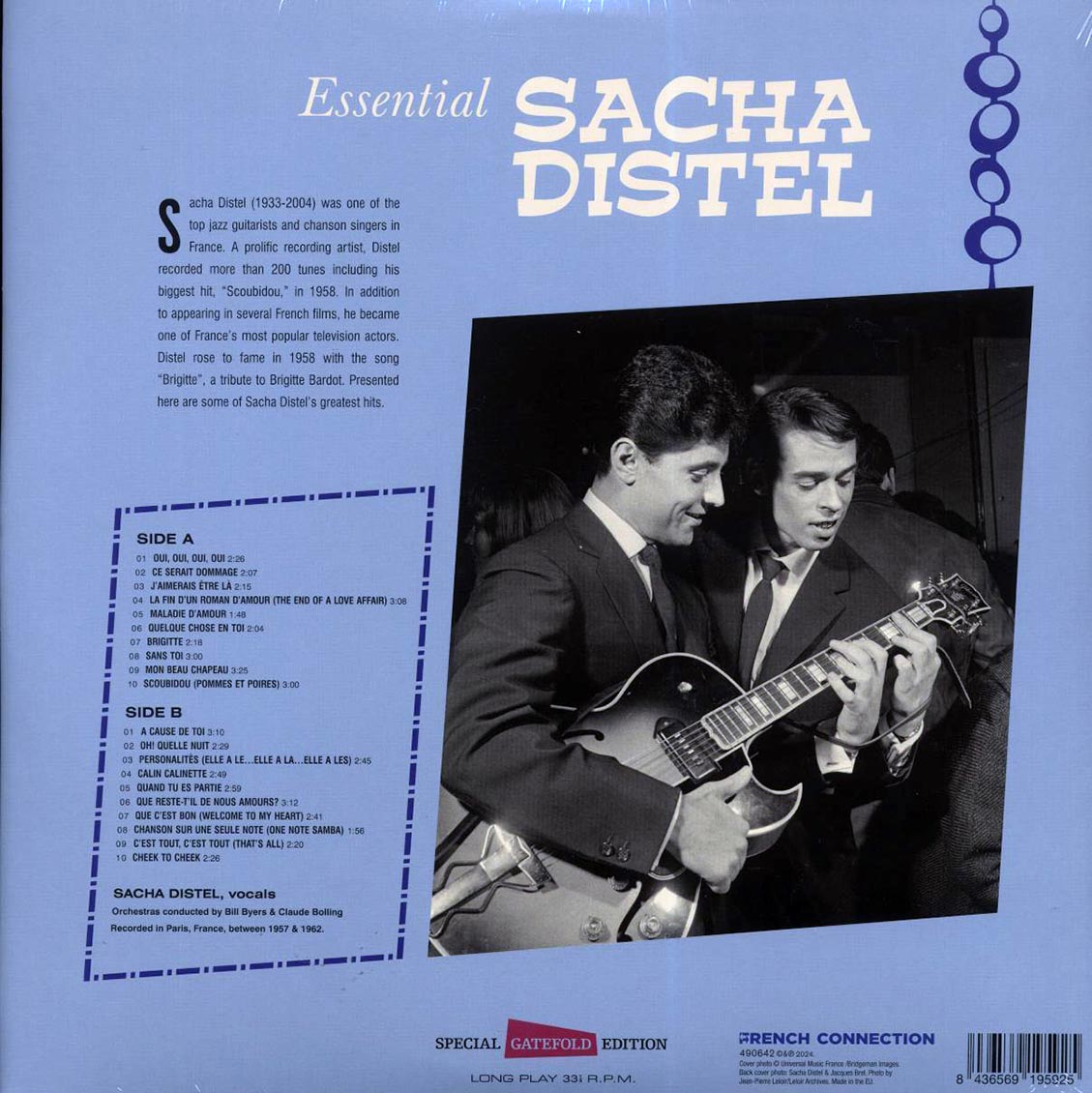 Sacha Distel - Essential (20 tracks) (180g) vinyl LP back cover