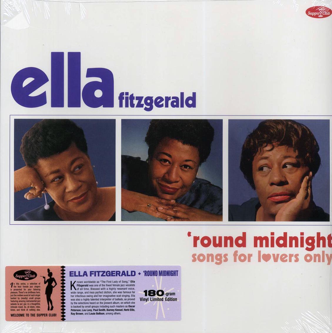 Ella Fitzgerald - 'Round Midnight: Songs For Lovers Only (180g) vinyl LP front cover