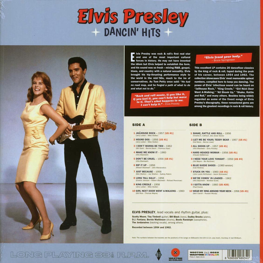 Elvis Presley - Dancin' Hits (20 tracks) (ltd. ed.) (180g) (red vinyl) vinyl LP back cover