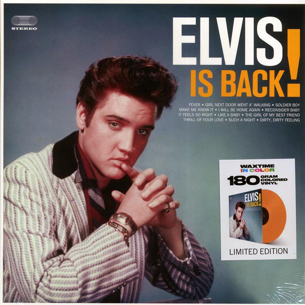 Elvis Presley - Elvis Is Back (+4 bonus tracks) (180g) (orange vinyl) vinyl LP front cover