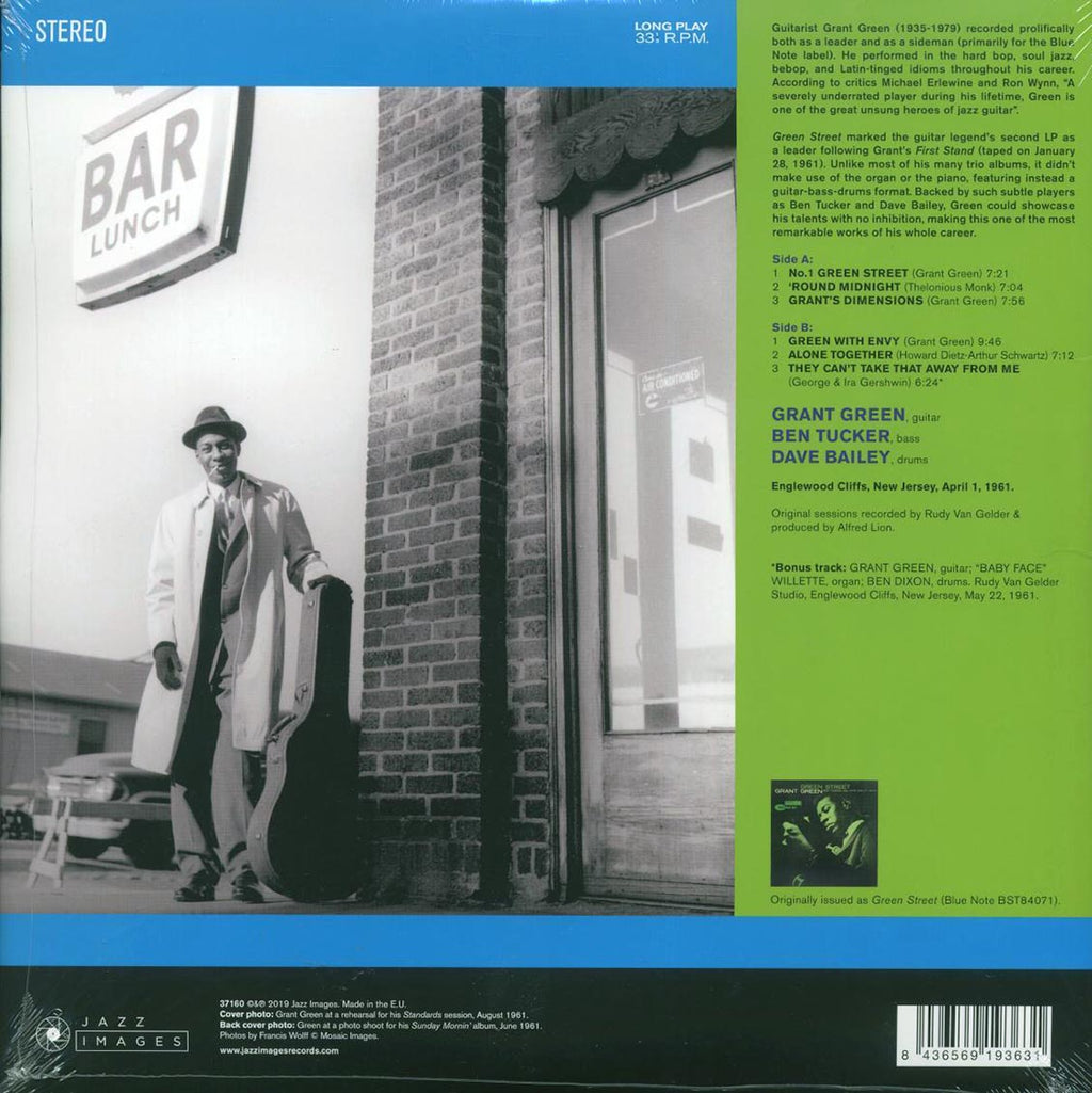 Grant Green - Green Street (+bonus track) (180g) vinyl LP back cover