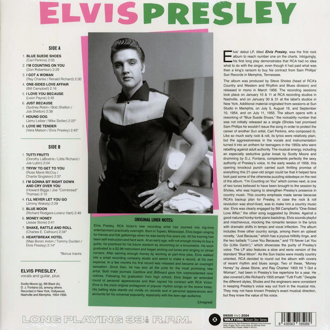 Elvis Presley - Elvis Presley (+4 bonus tracks) (180g) (picture disc) vinyl LP back cover