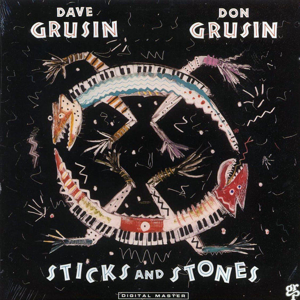 Dave Grusin, Don Grusin - Sticks And Stones (1988 ORIGINAL PRESS) (orig. press) vinyl LP front cover