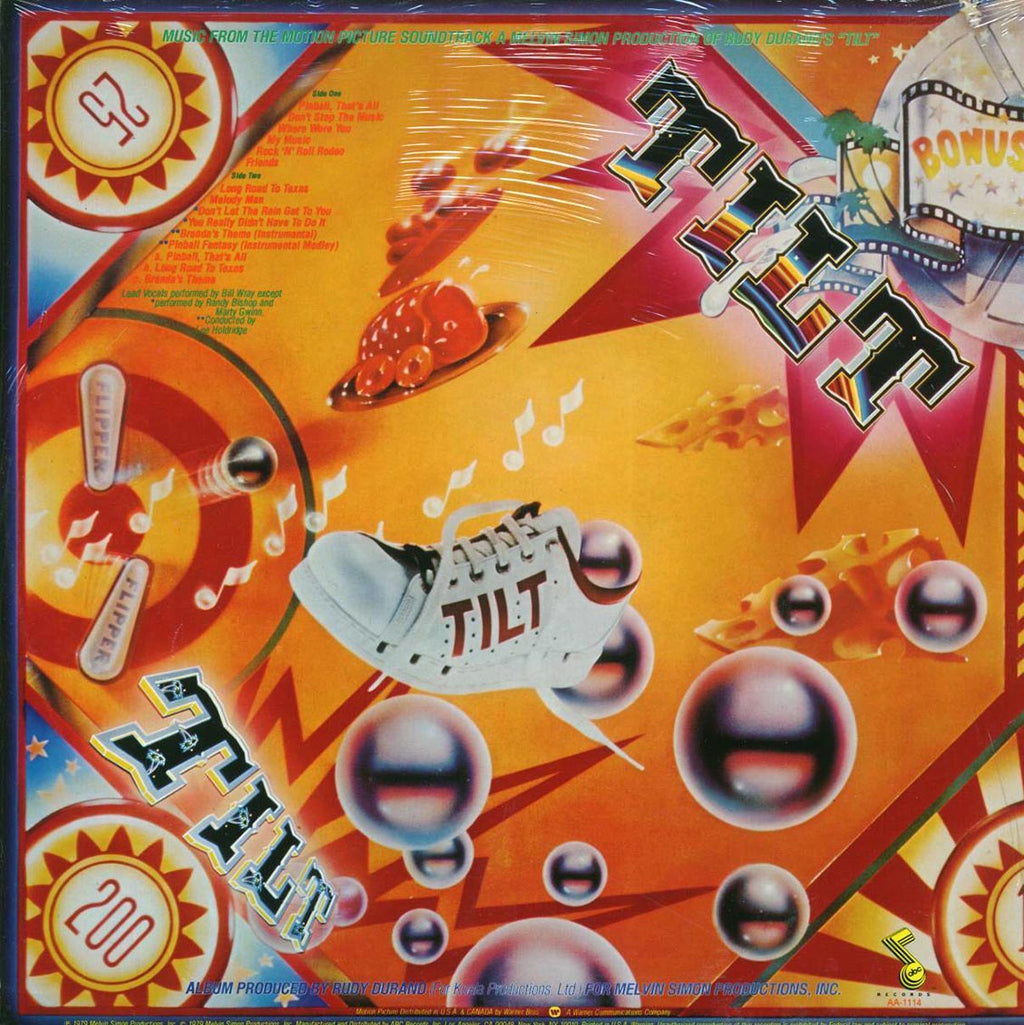 Bill Wray, Randy Bishop, The Lee Holderidge Orchestra - Tilt: Music From The Motion Picture Soundtrack (1979 ORIGINAL PRESS) (orig. press) (marked/ltd stock) vinyl LP back cover