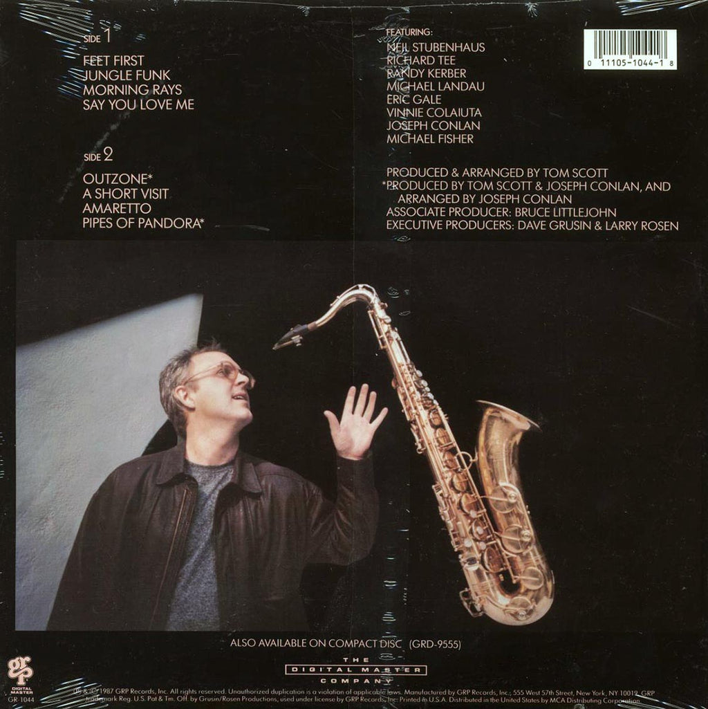 Tom Scott - Streamlines (1987 ORIGINAL PRESS) (orig. press) (marked/ltd stock) vinyl LP back cover
