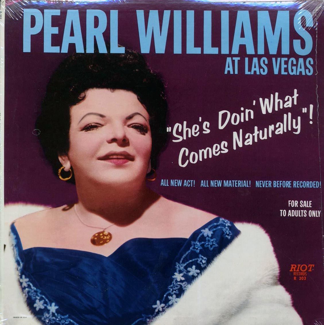 Pearl Williams - At Las Vegas (1963 ORIGINAL PRESS) (orig. press) vinyl LP front cover