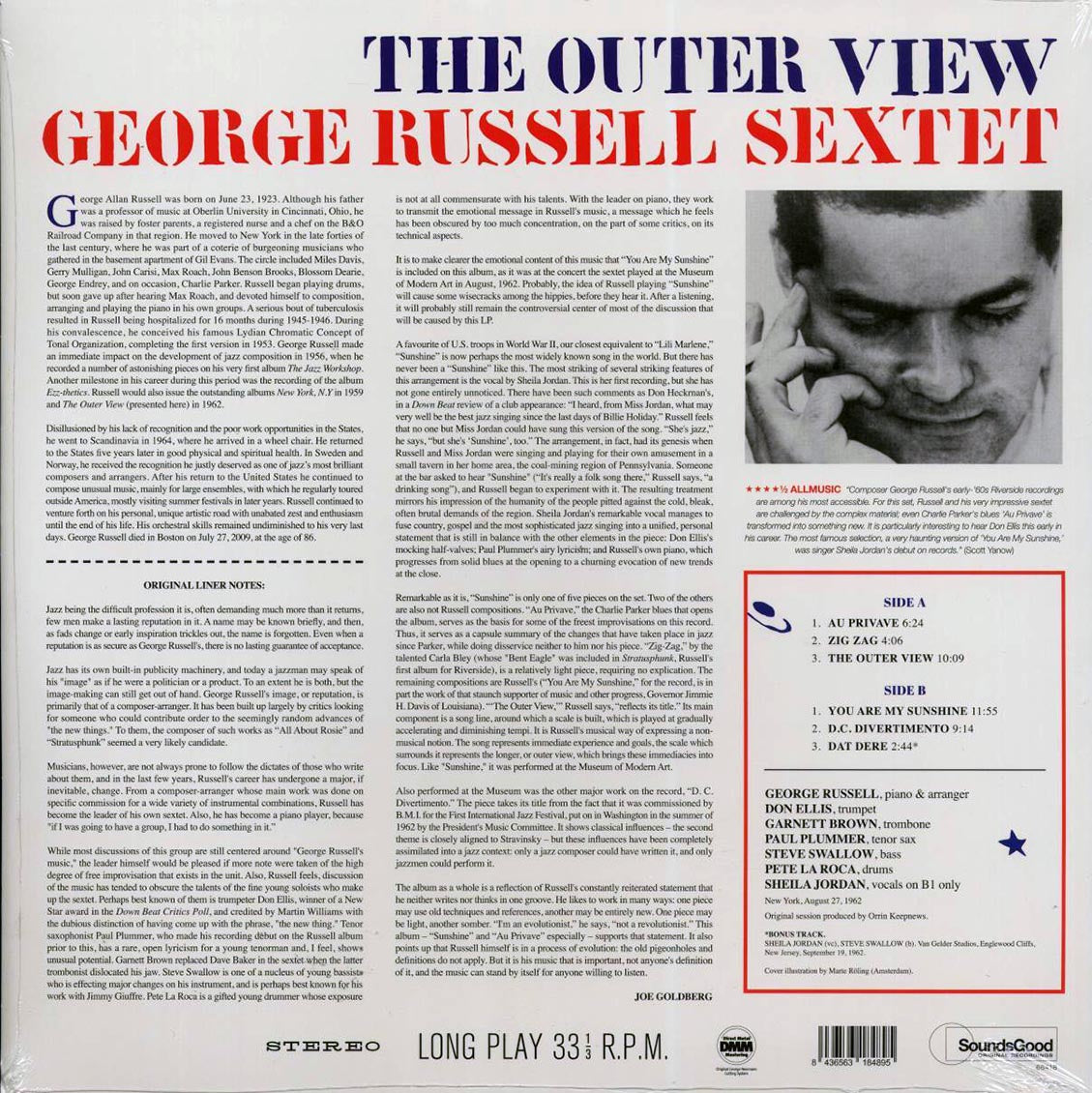 George Russell - The Outer View (+bonus track) (180g) vinyl LP back cover