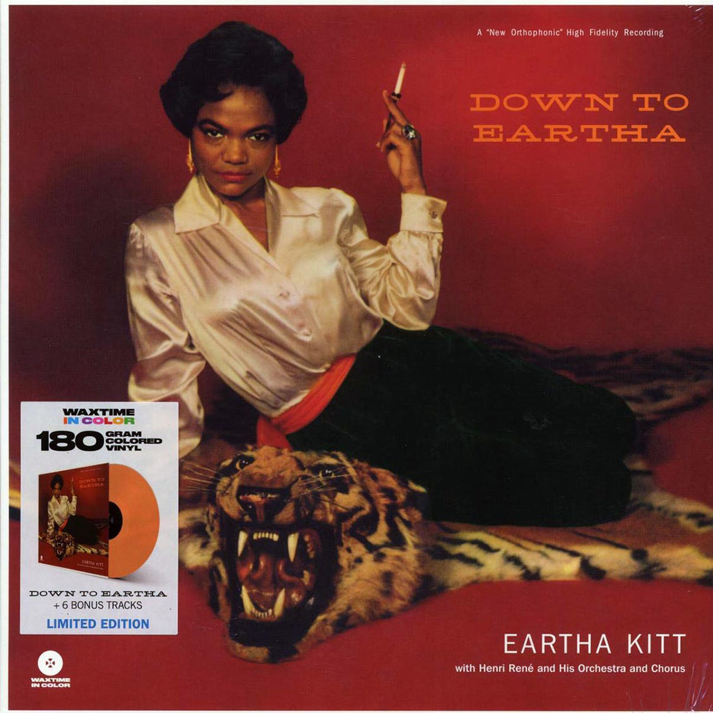 Eartha Kitt - Down To Eartha (+6 bonus tracks) (180g) (orange vinyl) vinyl LP front cover