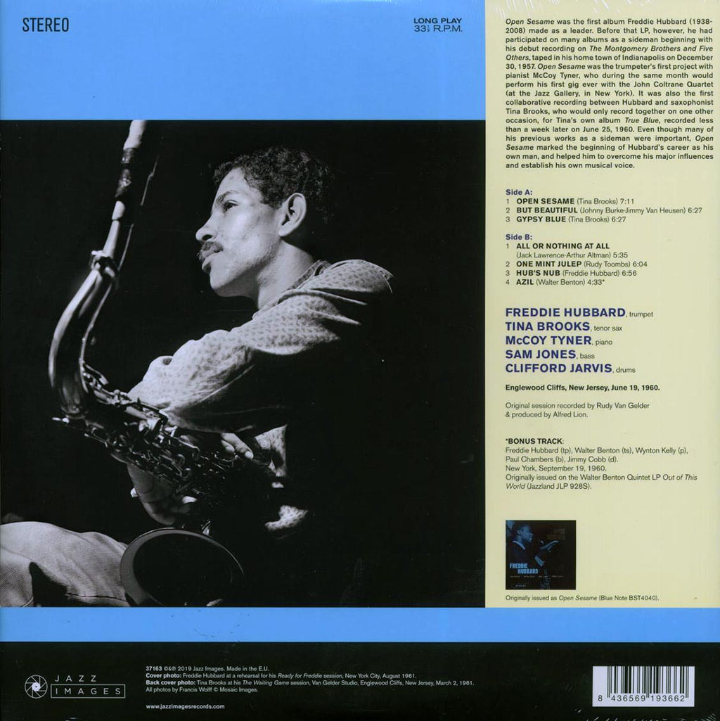 Freddie Hubbard - Open Sesame (+bonus track) (ltd. ed.) (180g) vinyl LP back cover
