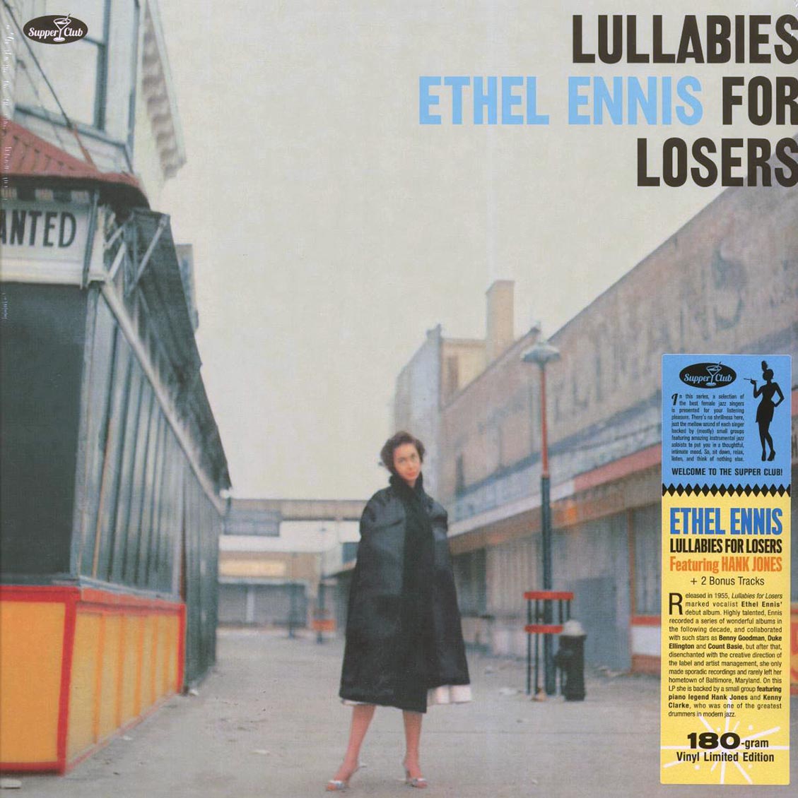 Ethel Ennis - Lullabies For Losers (+2 bonus tracks) (ltd. 500 copies made) (180g) vinyl LP front cover