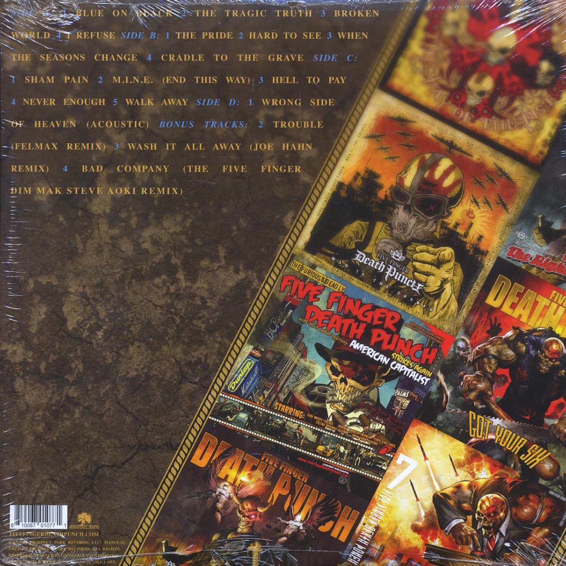 Five Finger Death Punch - A Decade Of Destruction Volume 2 (ltd. ed.) (2xLP) (cobalt vinyl) vinyl LP back cover